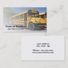 一つの大きな黄色のスクールバス 名刺