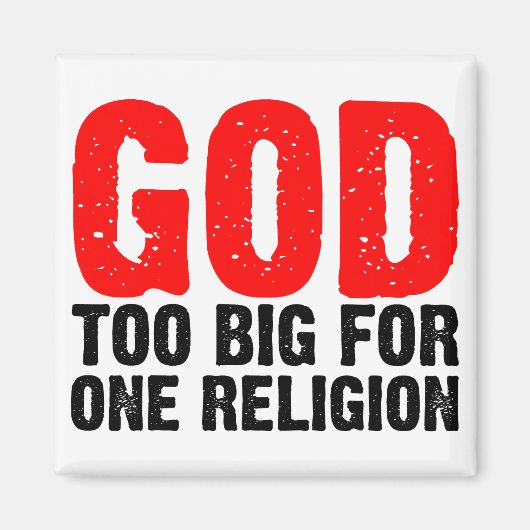 一つの宗教では大きすぎる神 マグネット (正面)