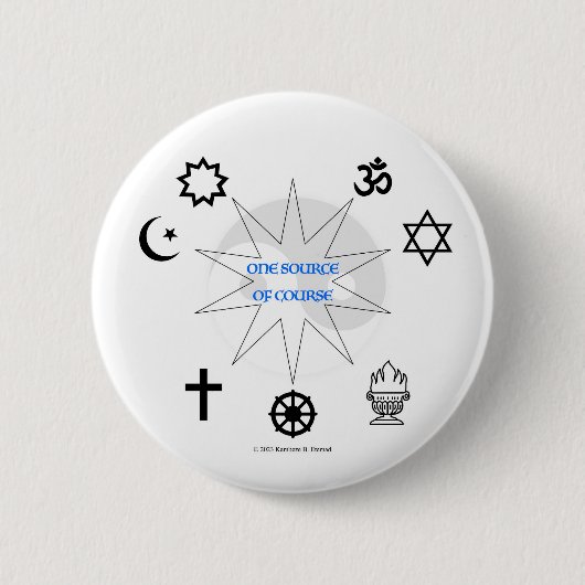 一つの情報源 缶バッジ (正面)