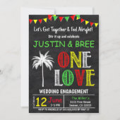 一つの愛の婚約で一緒に結婚行こう 招待状 (正面)