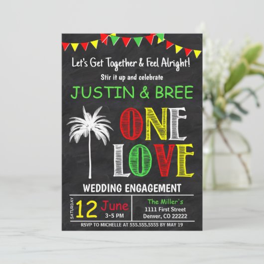 一つの愛の婚約で一緒に結婚行こう 招待状 (スタンド正面)