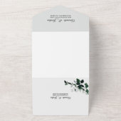 一つの招待状に結婚入った中性の植物学の全て オールインワン招待状 (外側)