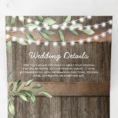 一つの環境ですべて素朴の予算を結婚得る 三つ折り招待状 (内部最初)