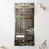 一つの環境ですべて素朴の予算を結婚得る 三つ折り招待状 (内部)