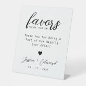 一つの白黒シンプルを取りモダンエレガントて 台座サイン (正面)