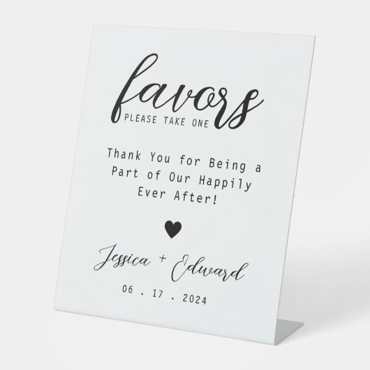 一つの白黒シンプルを取りモダンエレガントて 台座サイン (正面)