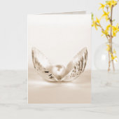 一つの真珠が貝殻の中に カード (黄色い花)