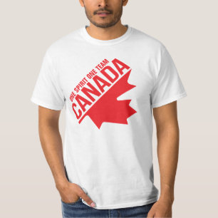 一つの精神の一つのチームはカナダの葉のTシャツを変えた Tシャツ