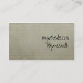 一つの紙 名刺 (裏面)