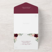 一つの結ファンシー婚式の招待ですべてを愛するものはない オールインワン招待状 (外側)