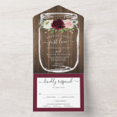 一つの結ファンシー婚式の招待ですべてを愛するものはない オールインワン招待状 (内側)