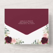 一つの結ファンシー婚式の招待ですべてを愛するものはない オールインワン招待状 (裏面)