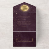 一つの結婚招待で天の金ゴールド オールインワン招待状 (外側)