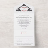 一つの結婚招待状で消防士が オールインワン招待状 (内側)