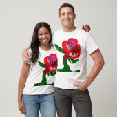 一つの花、四つの顔 - 団結のダンス Tシャツ (ユニセックス)