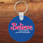 一つの言葉が信じ感動的引用文 キーホルダー (正面)