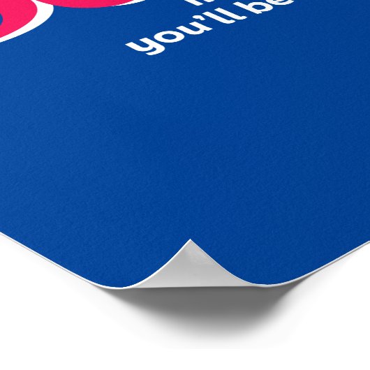 一つの言葉が信じ感動的引用文 ポスター (角)