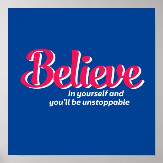 一つの言葉が信じ感動的引用文 ポスター (正面)