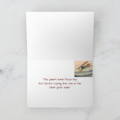 一つの飛行機モデルからの二ヴィンテージ95誕生日 カード (内部)