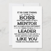 一つはボス |メンター |引出線の引用文 サンキューカード (正面)