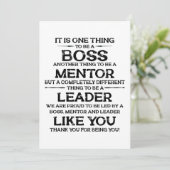 一つはボス |メンター |引出線の引用文 サンキューカード (スタンド正面)