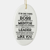 一つはボス |メンター |引出線の引用文 セラミックオーナメント (右)