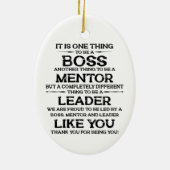 一つはボス |メンター |引出線の引用文 セラミックオーナメント (裏面)