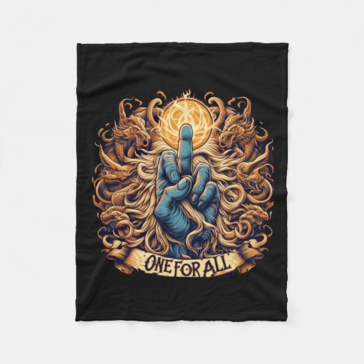 一つは統一のタペストリー フリースブランケット (正面)