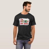 一つメリーの歯科助手クリスマスパジャマおもしろい Tシャツ (正面フル)