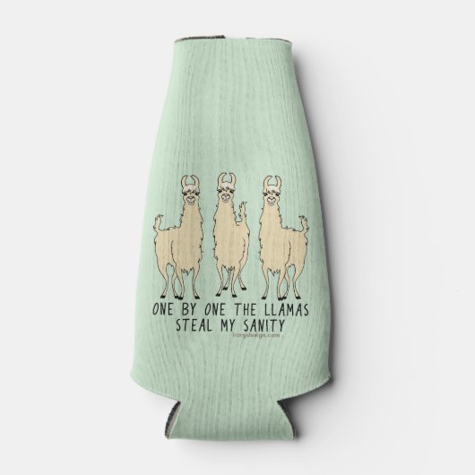 一つ一つラマが私の正気を奪おもしろいう ボトルクーラー (正面)