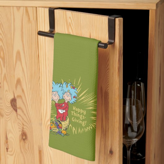 一つ二つ幸せなこと与えだ! キッチンタオル (三つ折り)