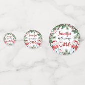 一つ回っている |雪だるまクリスマス1回目の誕生日 コンフェッティ (正面)