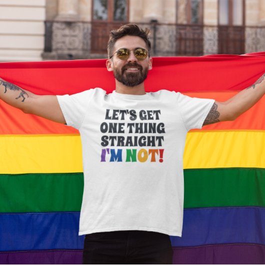 一つ真っすぐ取ろう私はおもしろい Tシャツ