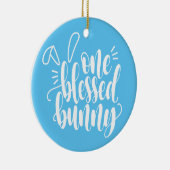 一つ賛美のバニーの復活書道 |オーナメント セラミックオーナメント (右)