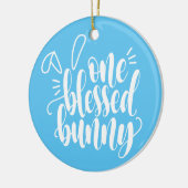 一つ賛美のバニーの復活書道 |オーナメント セラミックオーナメント (左)