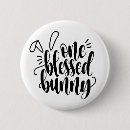一つ賛美のバニーの復活書道 |ピンボタン 缶バッジ