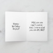 一つ頭が切れるのクッキーの姉妹誕生日 カード (内部)