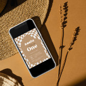 一つ！ |ボー市松模様にホ |ギンガム |誕生日 招待状