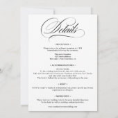 一はっきりしたつの書道に全ての白黒が詰め結婚込まれる 招待状 (裏面)