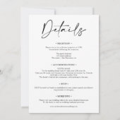 一はっきりしたつの書道に全ての白黒が詰め結婚込まれる 招待状 (裏面)