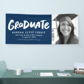 一はっきりした年モダン卒 横断幕 (トレードショー)