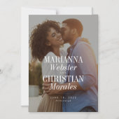 一はっきりした枚のユニーク写真の名前は日付を保存する マグネット招待状 (正面)