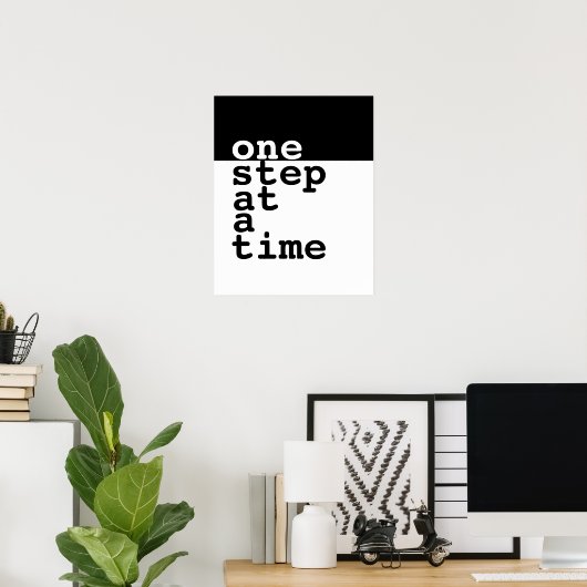 一やる気を起こさせる段階のポスター文字 ポスター (ホームオフィス)