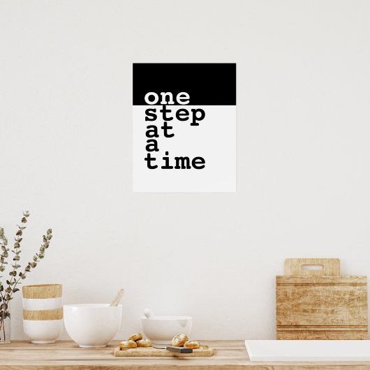 一やる気を起こさせる段階のポスター文字 ポスター (キッチン)