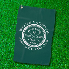 一エメパーソナライズされたラルドグリーンの穴 ゴルフタオル