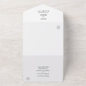 一エレガントモダンつのインビ結婚ーで歌の選択 オールインワン招待状 (外側)