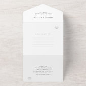 一エレガントモダンつの招待状で オールインワン招待状 (外側)