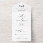 一エレガントモダンつの招待状で オールインワン招待状 (内側)