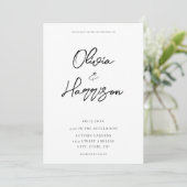 一エレガントモダン予算で結婚す 招待状 (スタンド正面)