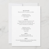 一エレガントモダン予算で結婚す 招待状 (裏面)